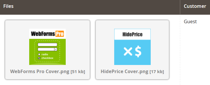 File upload admin grid